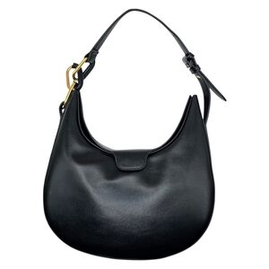 Madison West Black Leather Hobo Bag